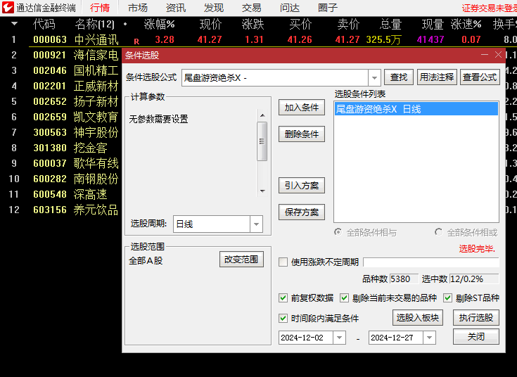 通达信【尾盘游资绝杀】主图/副图/选股指标,尾盘时的游资动向,持股一日游胜率96%!