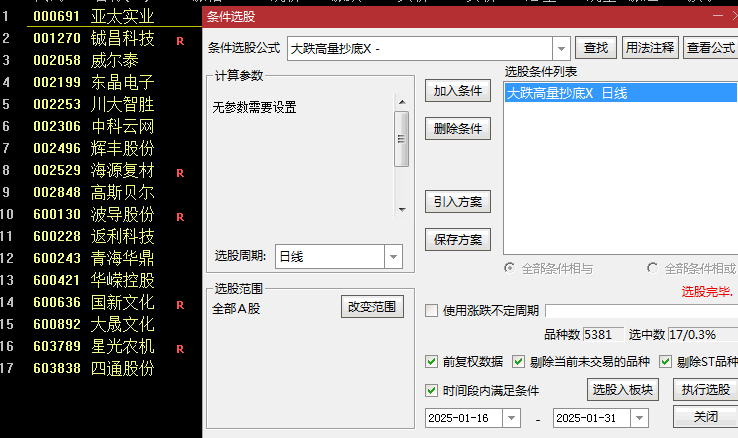 一个稳健且高效的抄底策略——【大跌高量抄底】副图/选股指标,价值千万的低吸抄底模型,次日竞价低吸介入!