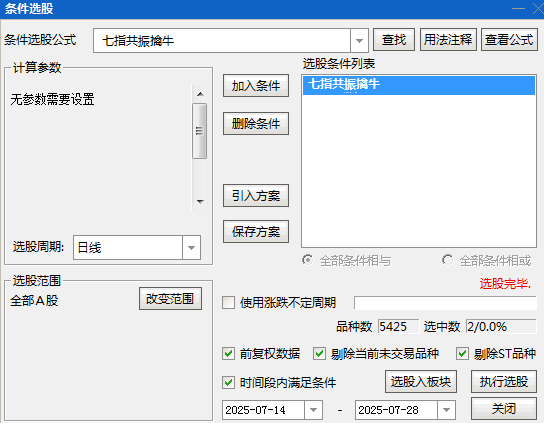 【七指共振擒牛战法】副图+选股指标——多维度捕捉主升浪的量化交易利器