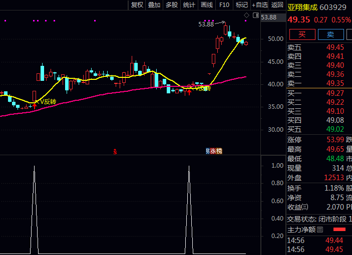 通达信【有庄V形反转】主图+副图+选股指标公式,捕捉个股在主力资金推动下的V形反转机会!
